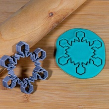 snowflake cookie cutter frozen cake 3d print model - Mito3D