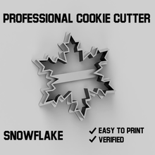 snowflake cookie cutter cookiecutter food snow winter christmas xmas 3d print model - Mito3D