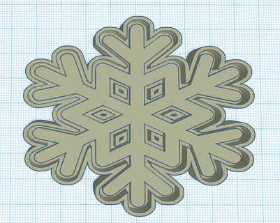 snowflake cutter Home cutting from cookies 3d print model - Mito3D