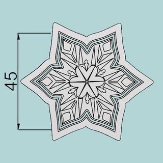 snowflake cutter 45mm reno texture christmas cookie cutters cookies 3d print model - Mito3D
