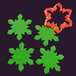 copo nieve cortador 80mm accesorios corazón sello textura Navidad Galleta cortadores galletas 3d print model - Mito3D