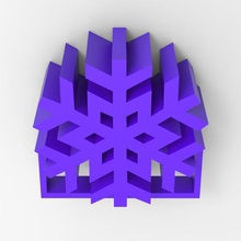 fiocco di neve decorazione art natura solidworks inverno 3d print model - Mito3D
