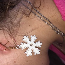snowflake earrings fashion earring idealab christmas xmas pendant pendants cool daily 3d print model - Mito3D
