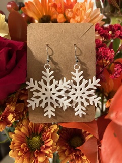 snowflake earrings 3d print model - Mito3D