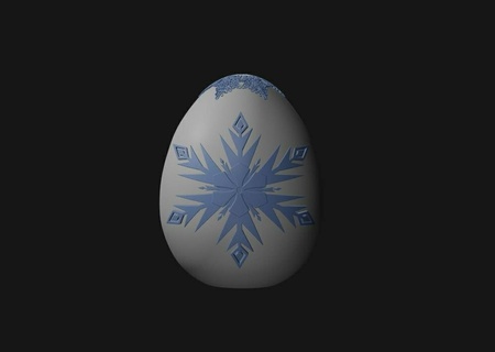 snowflake egg 3d print model - Mito3D