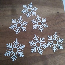 snowflake hang tree bauble flake fir noel 3d print model - Mito3D