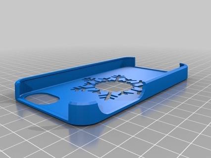 snowflake iphone4 customized accessories 3d print model - Mito3D