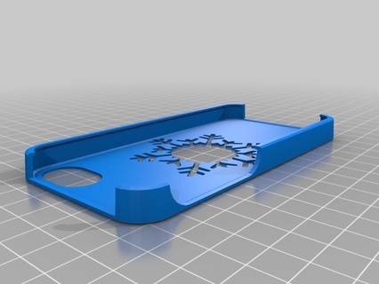snowflake iphone5 customized accessories 3d print model - Mito3D