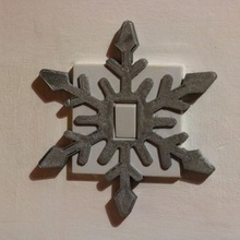 snowflake light switch cover home lightswitch christmas xmas holidays decor decoration uk ire ireland irish 3d print model - Mito3D