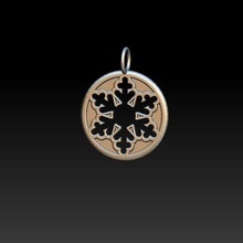 snowflake mod2 jewelry pendant stl jewellery 3d print model - Mito3D