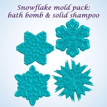 snowflake molds pack bath bomb solid shampoo mould press frozen 3d print model - Mito3D