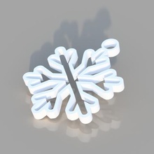 floco de neve ornamento casa 3d print model - Mito3D
