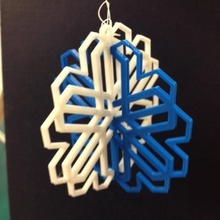 snowflake ornament home decor winter snow kms makerspace holiday fcps christmas 3d print model - Mito3D