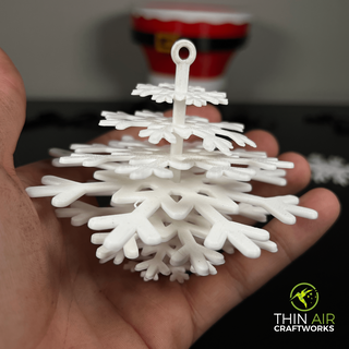 snowflake ornament christmas decor snow 3d print model - Mito3D
