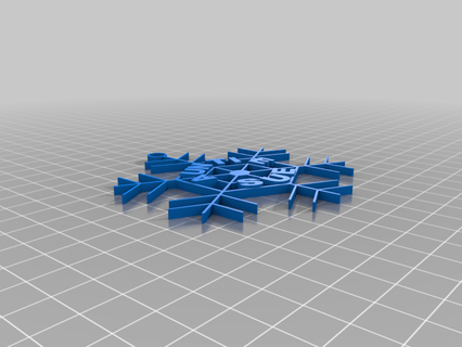 snowflake ornament christmas 2d art 3d print model - Mito3D