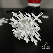 floco neve enfeite Natal árvore decoração arte 3d print model - Mito3D
