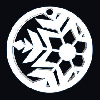 snowflake pendant jewel 3d print model - Mito3D