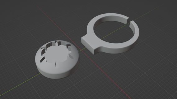floco neve anel brinquedo 3d print model - Mito3D