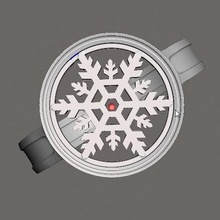 floco de neve anel jóias jannie decoração natal ornamento inverno férias newyear casa 3d print model - Mito3D
