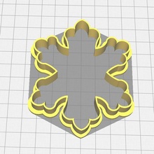 snowflake shaped dough cutter 3d print model - Mito3D