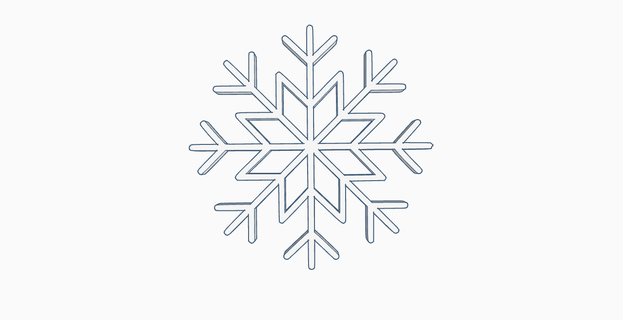 snowflake snow flake christmas winter white 3d print model - Mito3D