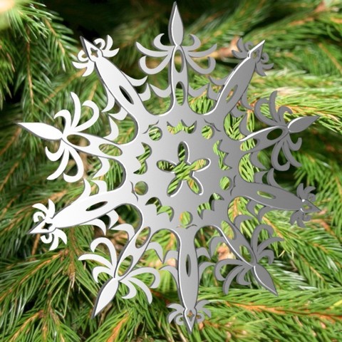 floco de neve sobeauty 3dgregor a casa natal bola estrela árvore feito printable impressão 3D print model - Mito3D