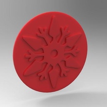 snowflake stamp - easter cutting cookies cookie cutter 3d print model - Mito3D