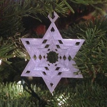 snowflake star david tree ornament art sculptures makerbotornaments hanukah christmas 3d print model - Mito3D