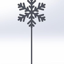snowflake wand princess snow xmas christmas holiday winter decoration 3d print model - Mito3D