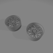 snowflake wheels 19 inches game tires 1-24 cars rines yeggi 3d print model - Mito3D