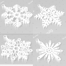 copos nieve Navidad snow contento ornamento árbol alegre decoración adornos esferas pelotas 3d print model - Mito3D