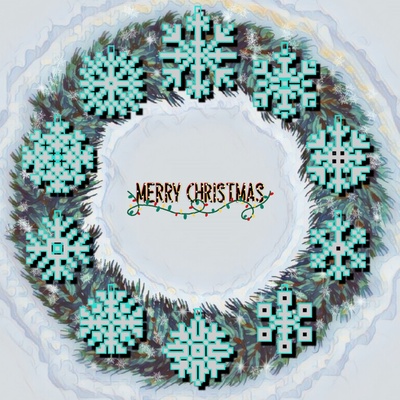 snowflakes weihnachten ornament pixelig einstellen geschenk mehrfarbig pixel kunst 8bit mario spiel super dual farbe spieler genial niedlich schneeflocke baum dekorationen deko 3d print model - Mito3D