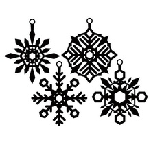 copos nieve 2 Navidad snow contento ornamento árbol alegre decoración adornos esferas pelotas 3d print model - Mito3D