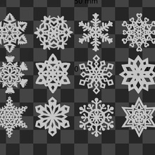 snowflakes christmas decor collection 3d print model - Mito3D