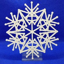 Schneeflocken stehen verschiedene abbymath mathematica eingefroren Spaß stand Dekoration Dekor xmas Weihnachten Urlaub winter Flocken flake Schnee Schneeflocke 3d print model - Mito3D
