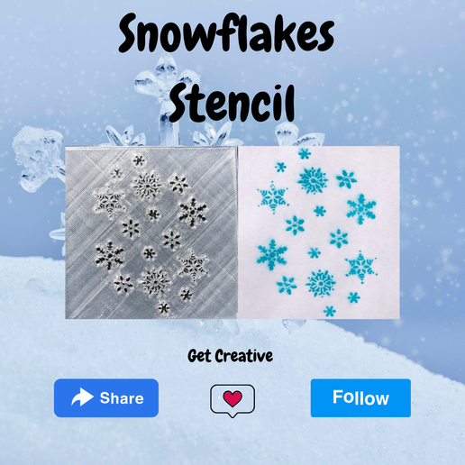 snowflakes stencil