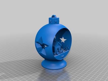 globo nieve revisado reducido polígono carbón 3d print model - Mito3D