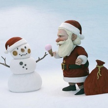 kardan adam sanat patladı yeni yılınız kutlu olsun parçalar heykeller kış xmas 3d print model - Mito3D