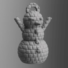 monigote nieve campana Navidad padre abeto decoración estrella hombre snow 3d print model - Mito3D