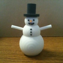 snowman game christmas holiday snow man spaceclaim props 3d print model - Mito3D
