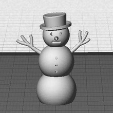 snowman art creatures winter snow print easy decoration christmas cartoon 3d print model - Mito3D