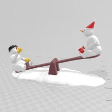 pupazzo neve gadget Natale colpetto decorazione uomo 3d print model - Mito3D