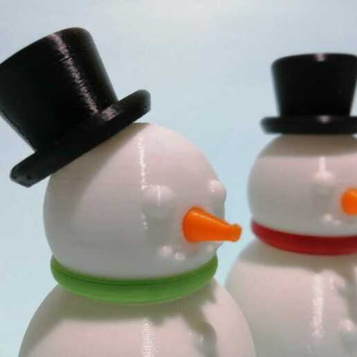 bonhomme neige Noël jouets art jouet libre 3D print model - Mito3D