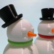 bonhomme neige Noël jouets art jouet libre 3d print model - Mito3D