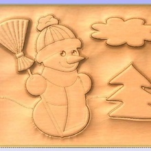 snowman various stl relief 3d 3d print model - Mito3D