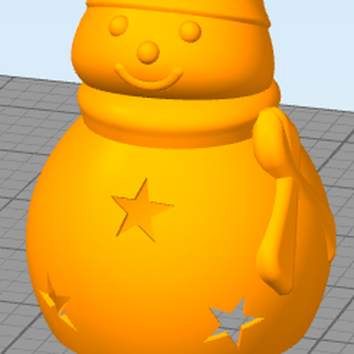 bonhomme neige noel 3D print model - Mito3D