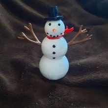 boneco neve Natal decoração interior branco inverno papai noel claus 3d print model - Mito3D