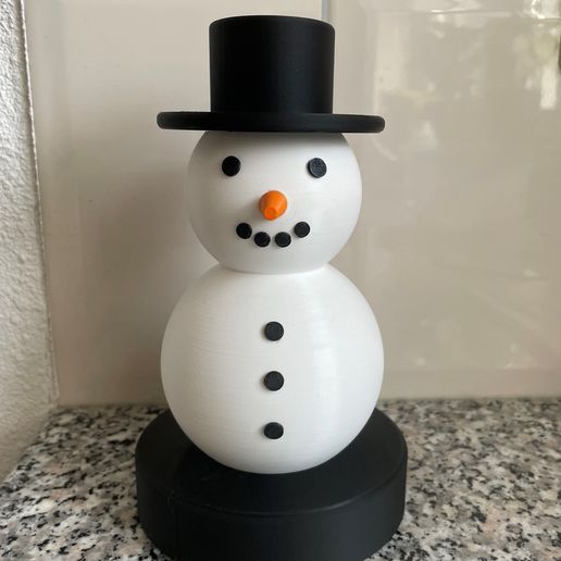 snowman gadget snow light kids child lamp 3D print model - Mito3D