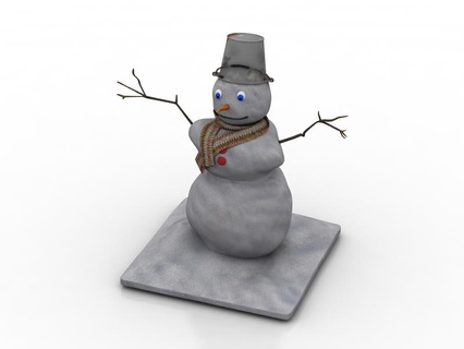 pupazzo neve gioco uomo natale 3d print model - Mito3D
