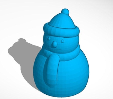 snowman toy ornament 3d print model - Mito3D